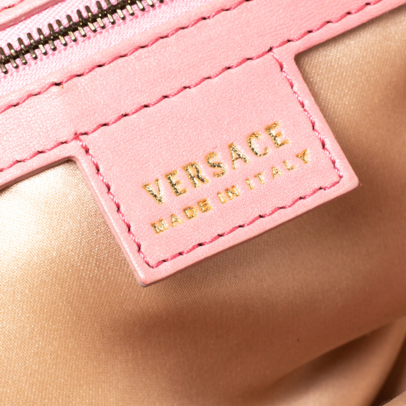 VERSACE Pink Leather Venita Bow Satchel - Picture 8 of 9